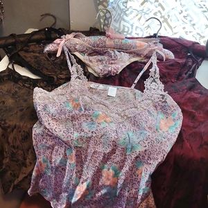 Bundle of 3 Camisole/Panty Sets sz L